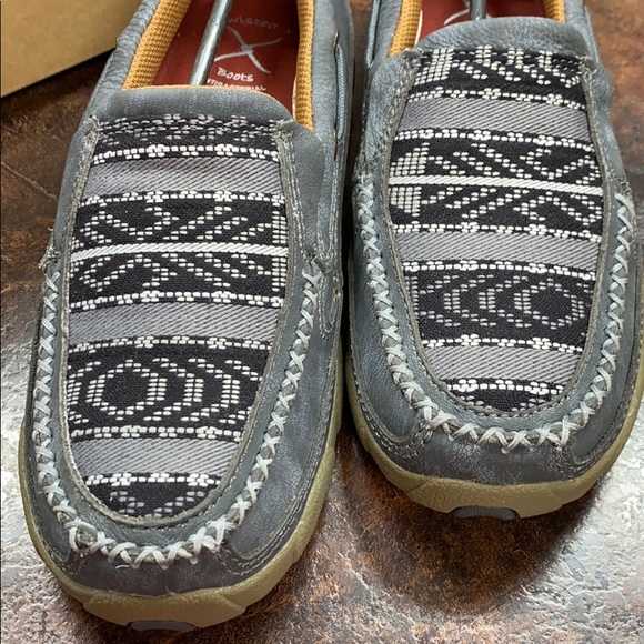 New Twisted X Driving Moc Gray Slip on Shoe - Picture 2 of 6